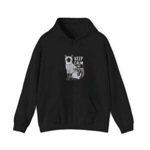 Keep Calm And Purr On Cat Inspiration Design - Hoodie