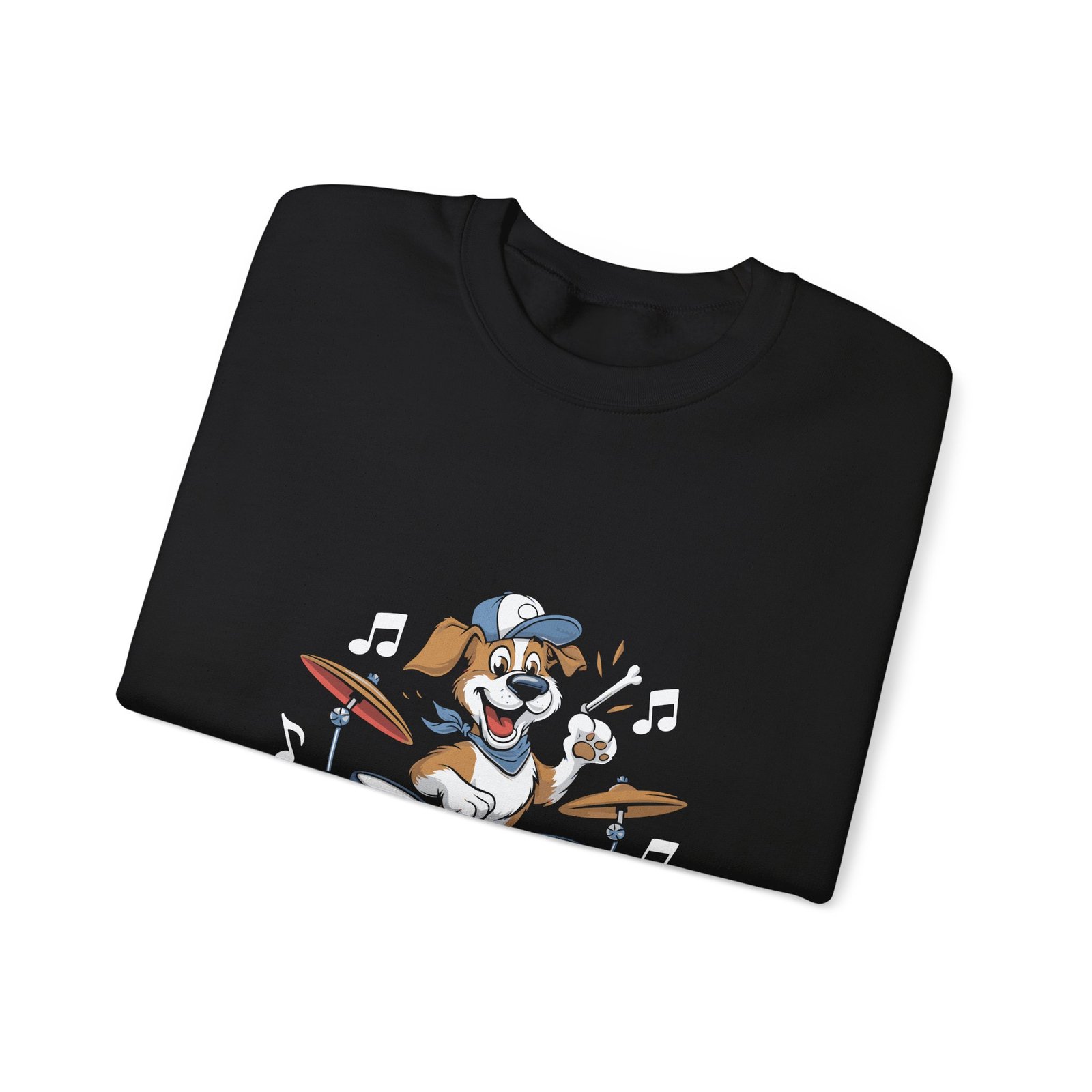 Barkin Beats Drum Dog Graphic with Musical Canine Vibes - Sweatshirt - Image 3