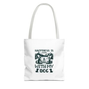 Green Dog Silhouette Graphic with Bold and Clean Lines - Tote Bag