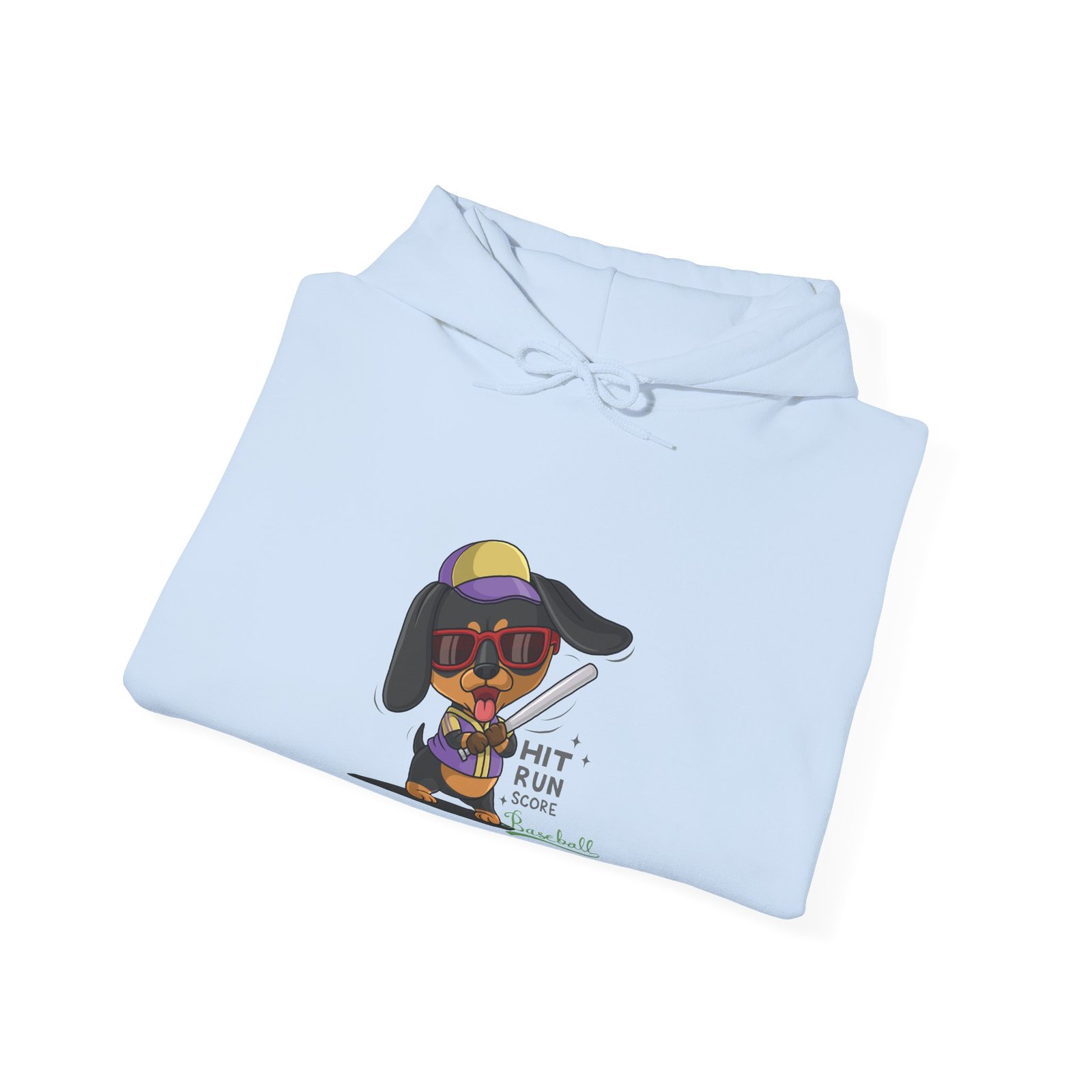 Playful Baseball Dog Hit and Run Graphic - Hoodie - Image 12