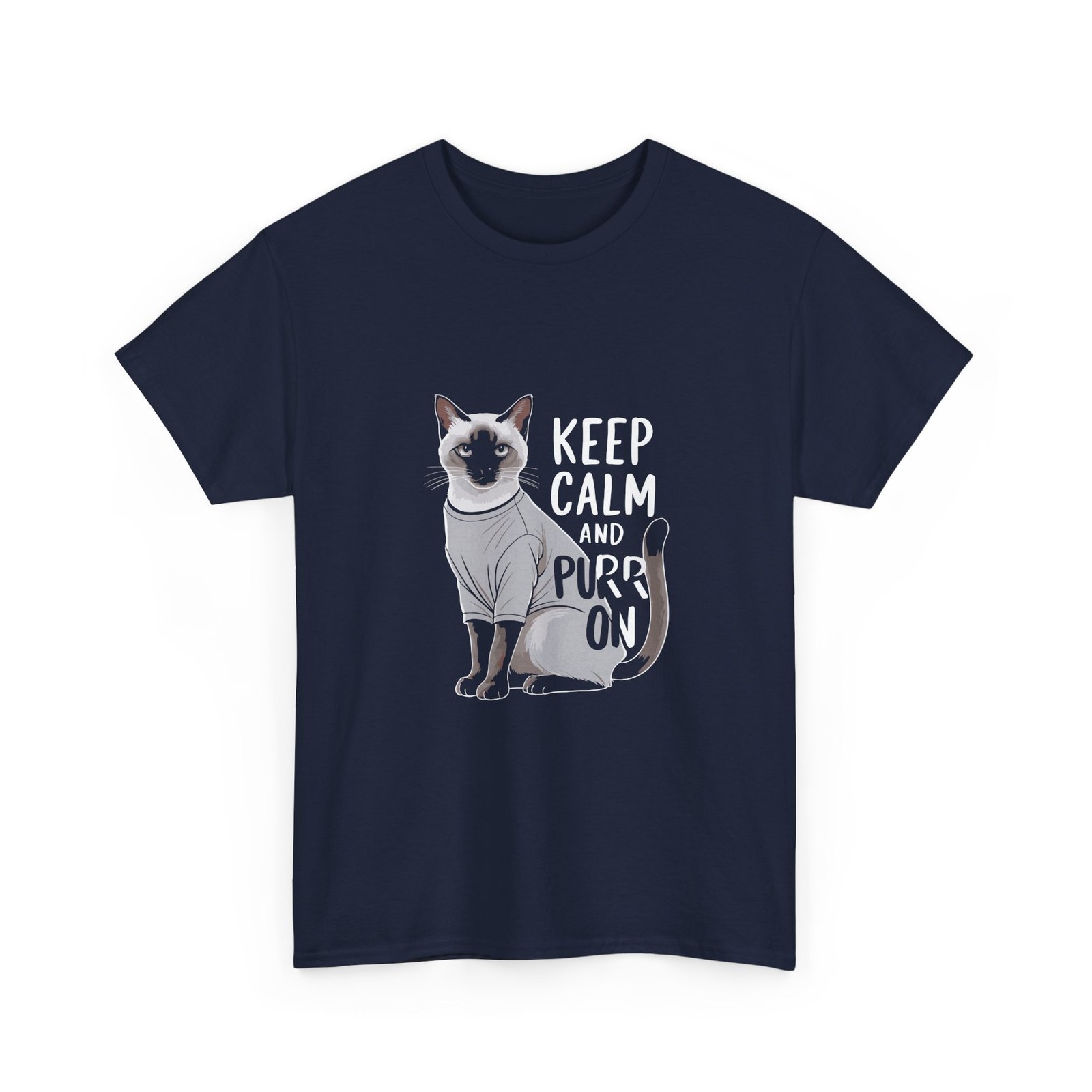Keep Calm And Purr On Cat Inspiration Design - T-shirt - Image 11