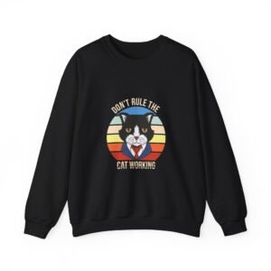 Don’t Rule The Cat Bold Typography with Playful Cat Illustration - Sweatshirt