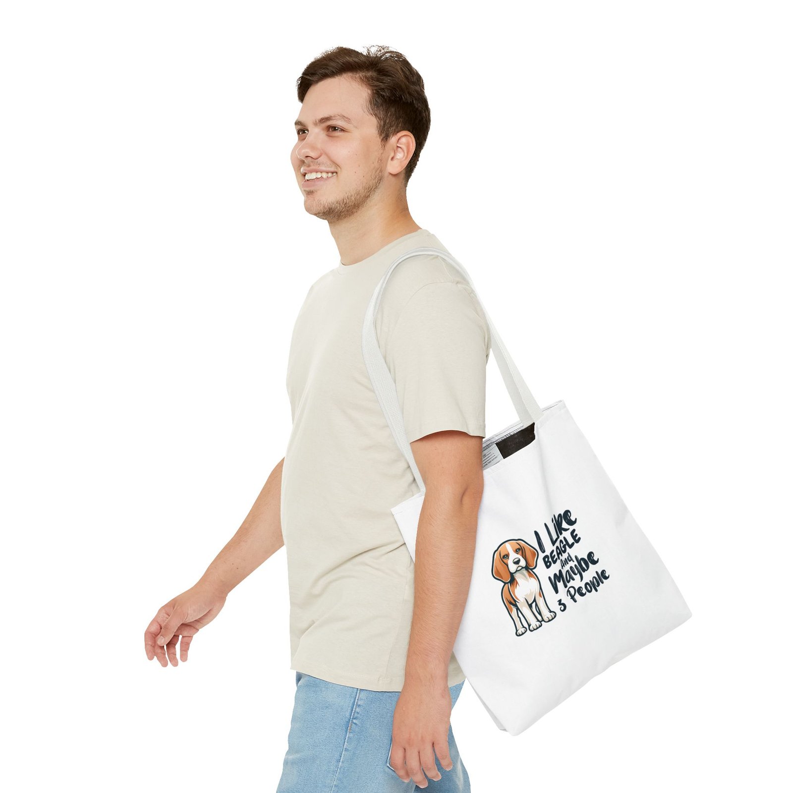 Whimsical Beagle Illustration with Magical Elements - Tote Bag - Image 7