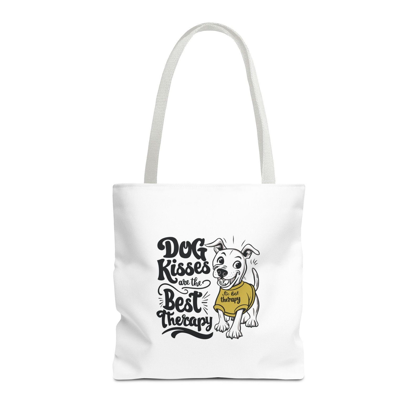 Happiness Kisses Black Dog Cute Puppy Illustration - Tote Bag - Image 5