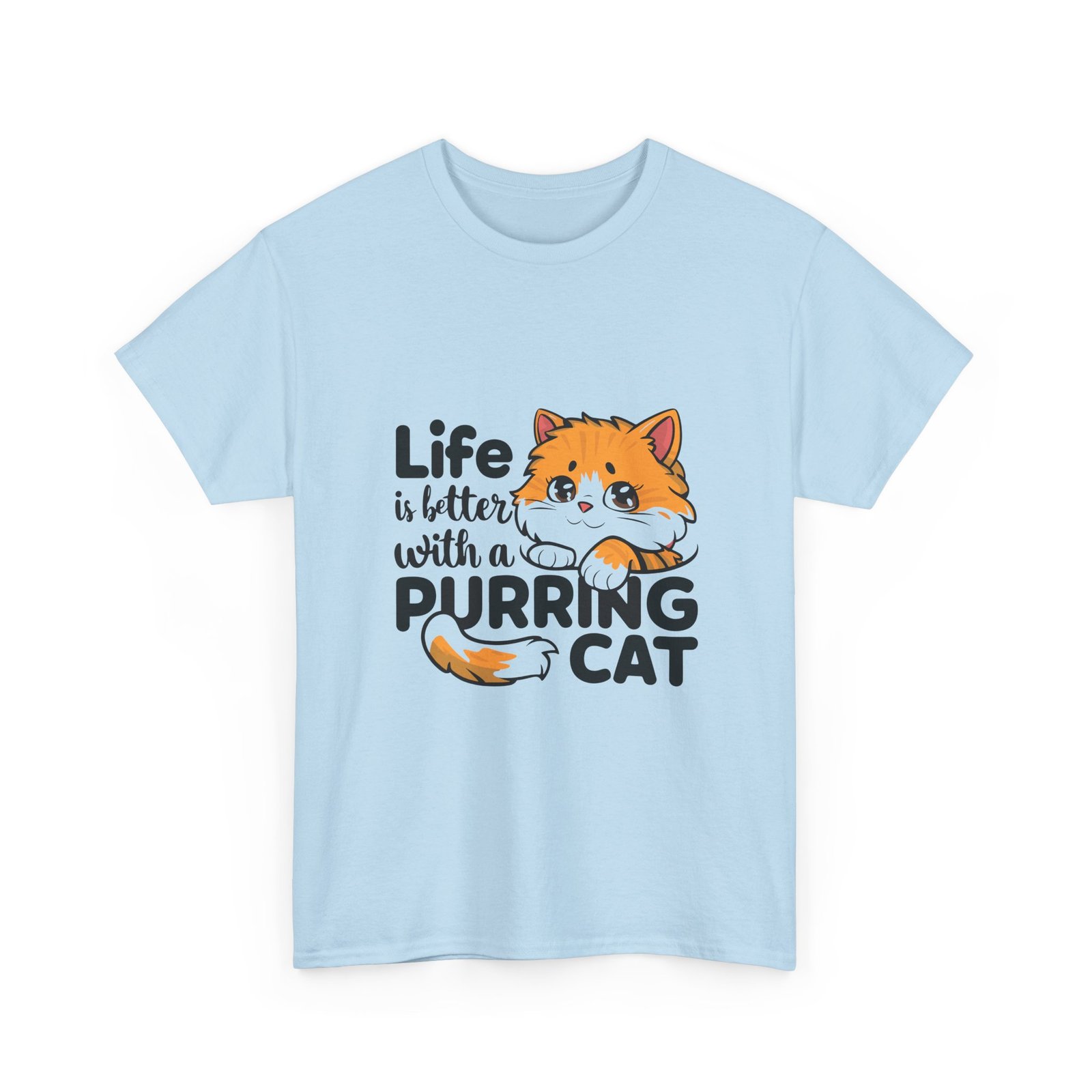 Life Is Better With A Purring Cat Artistic Typography Design - T-shirt - Image 11