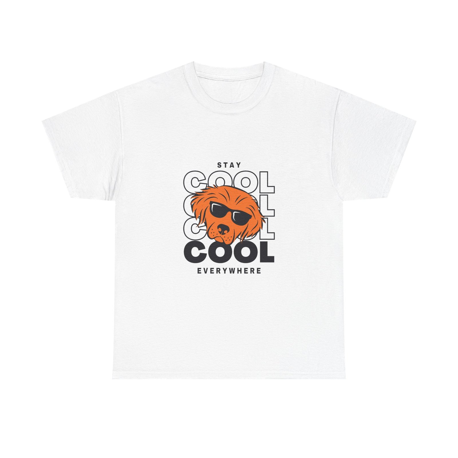 Cool Sunglasses Street Dog Graphic with Urban Vibes - T-shirt