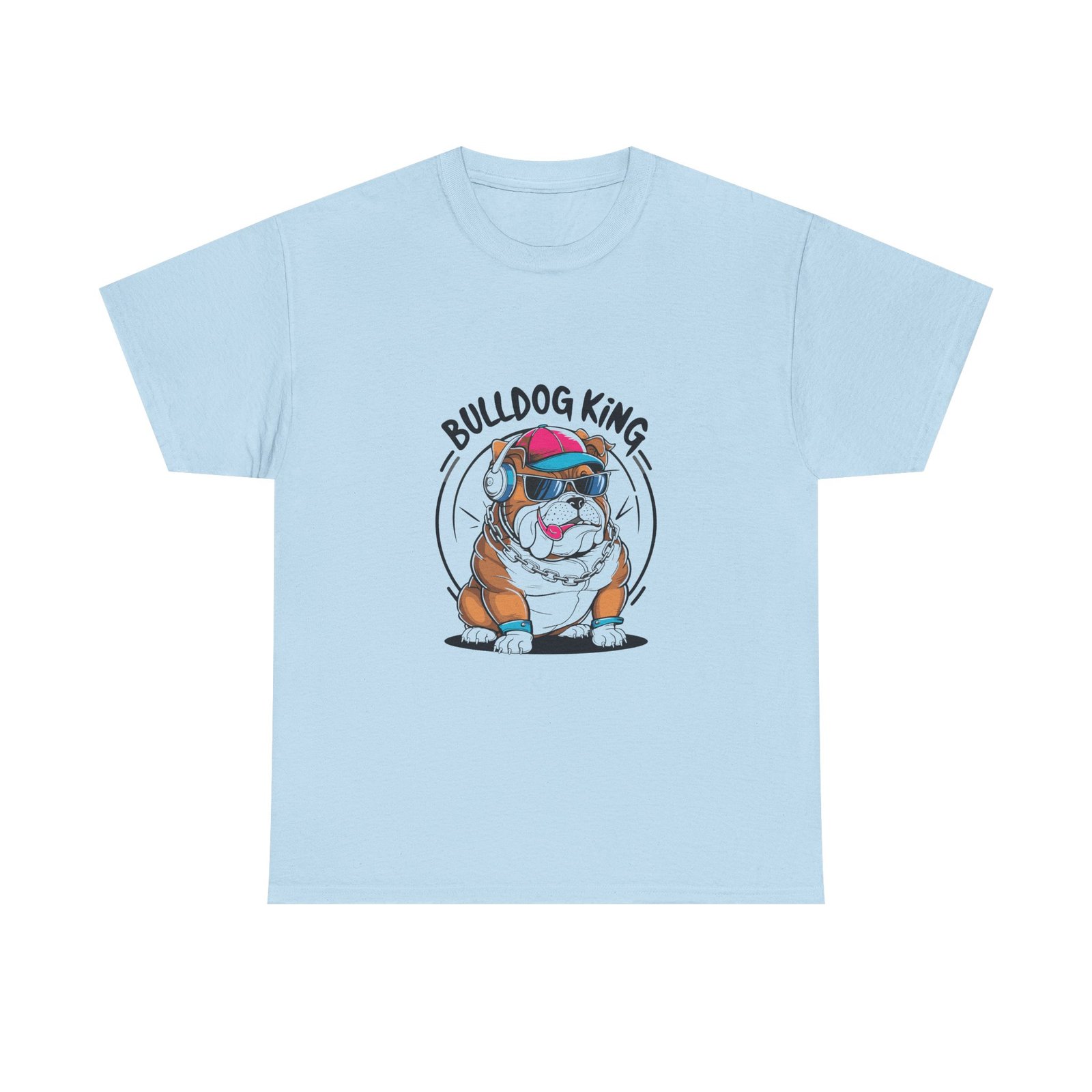 Majestic Bulldog Wearing a Royal King Crown Design - T-shirt - Image 9