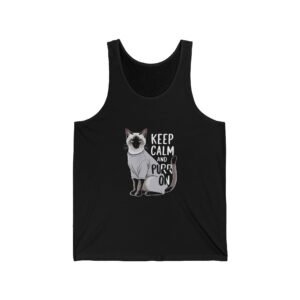 Keep Calm And Purr On Cat Inspiration Design - Tank Top
