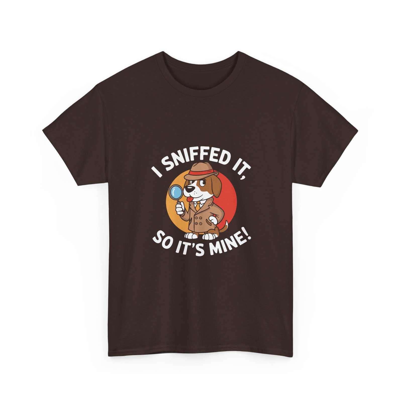 Cute Detective Dog Wearing Glasses Sniffing a Clue Illustration - T-shirt - Image 3