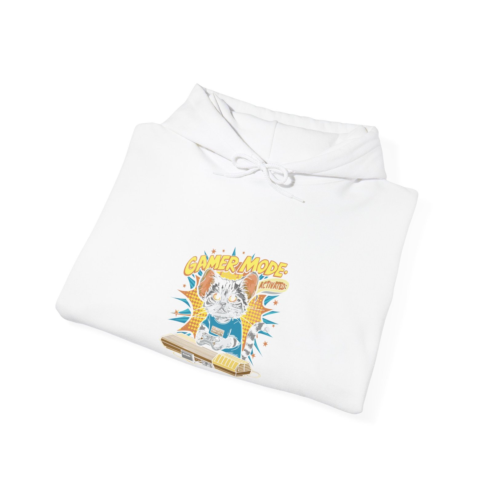 Gamer Mode Keyboard Cat Playing Music Illustration - Hoodie - Image 4
