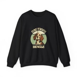 Caution Beagle Warning Sign Graphic Design - Sweatshirt