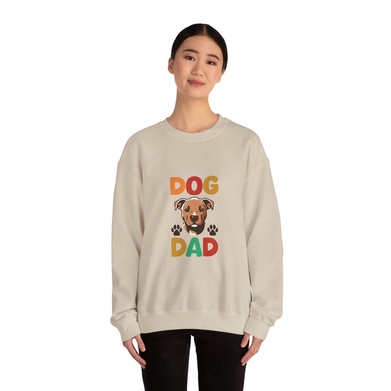 Bold Dog Dad Typography Design with Modern Style - Sweatshirt - Image 8