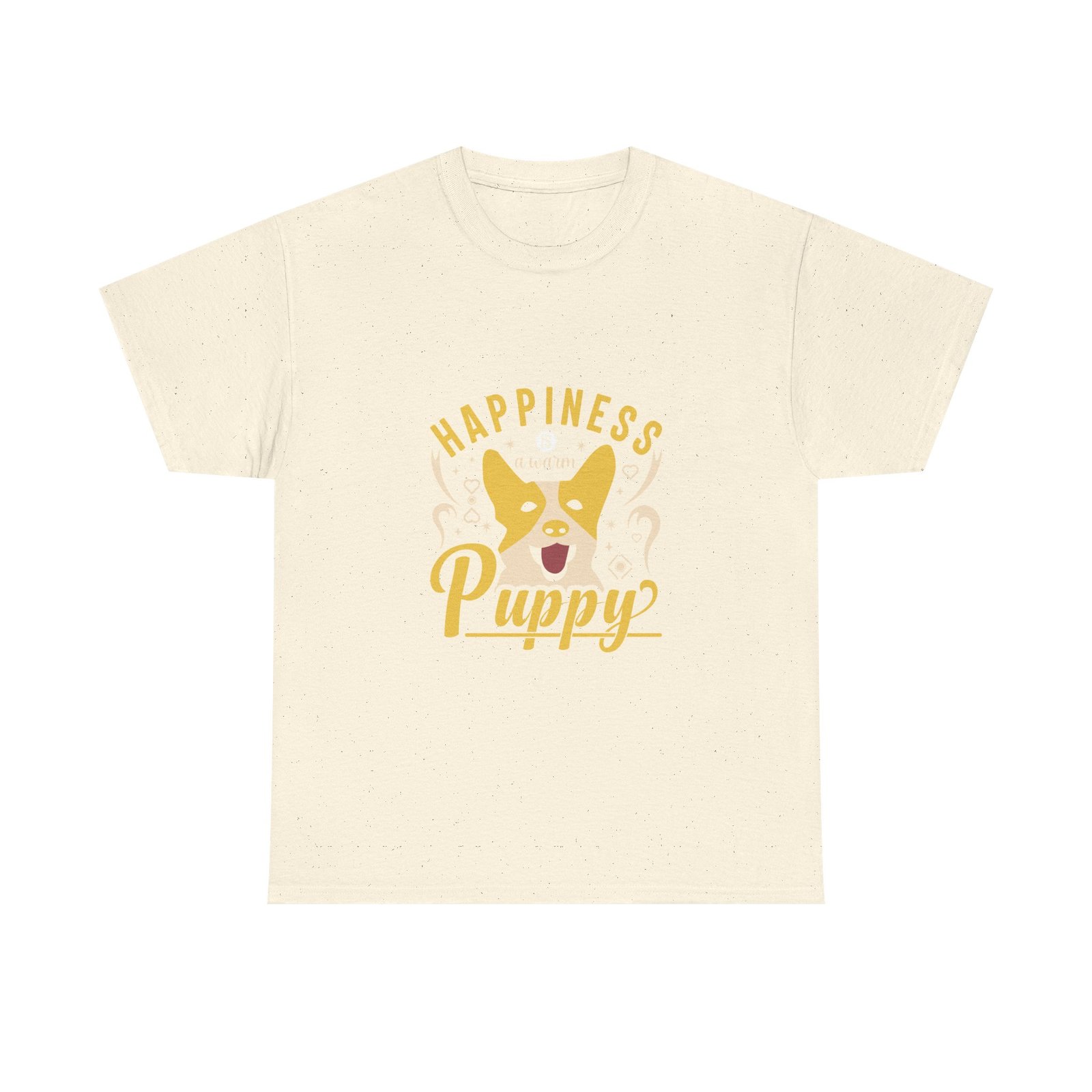 Cute Happiness Is A Puppy Heartwarming Puppy Love Design - T-shirt - Image 5