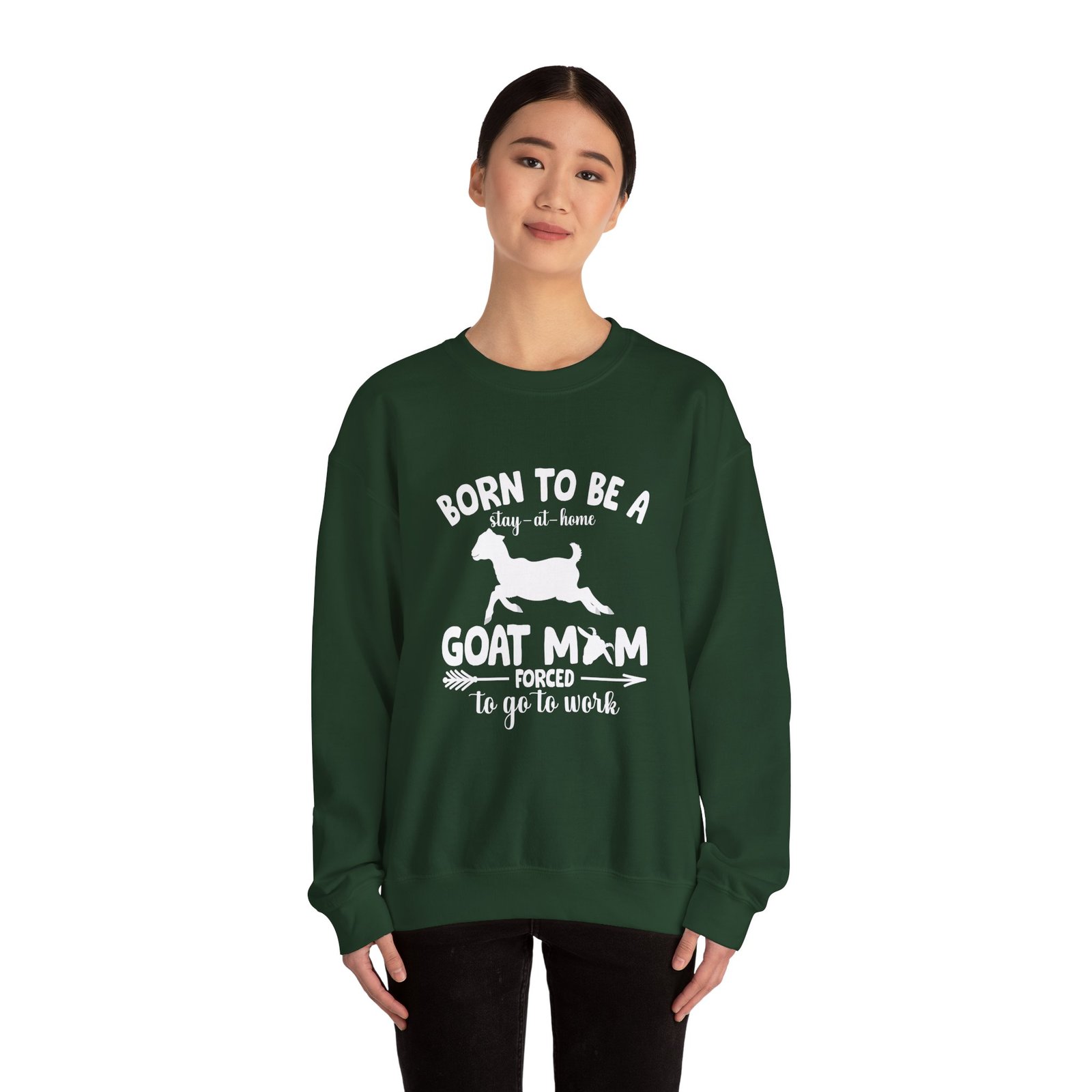 Goat Mom Stay At Home Humor Cute Funny Animal Design - Sweatshirt - Image 8