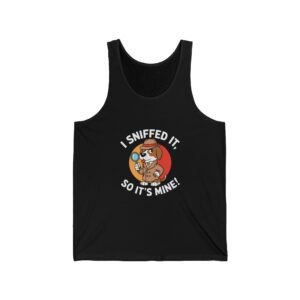 Cute Detective Dog Wearing Glasses Sniffing a Clue Illustration - Tank Top