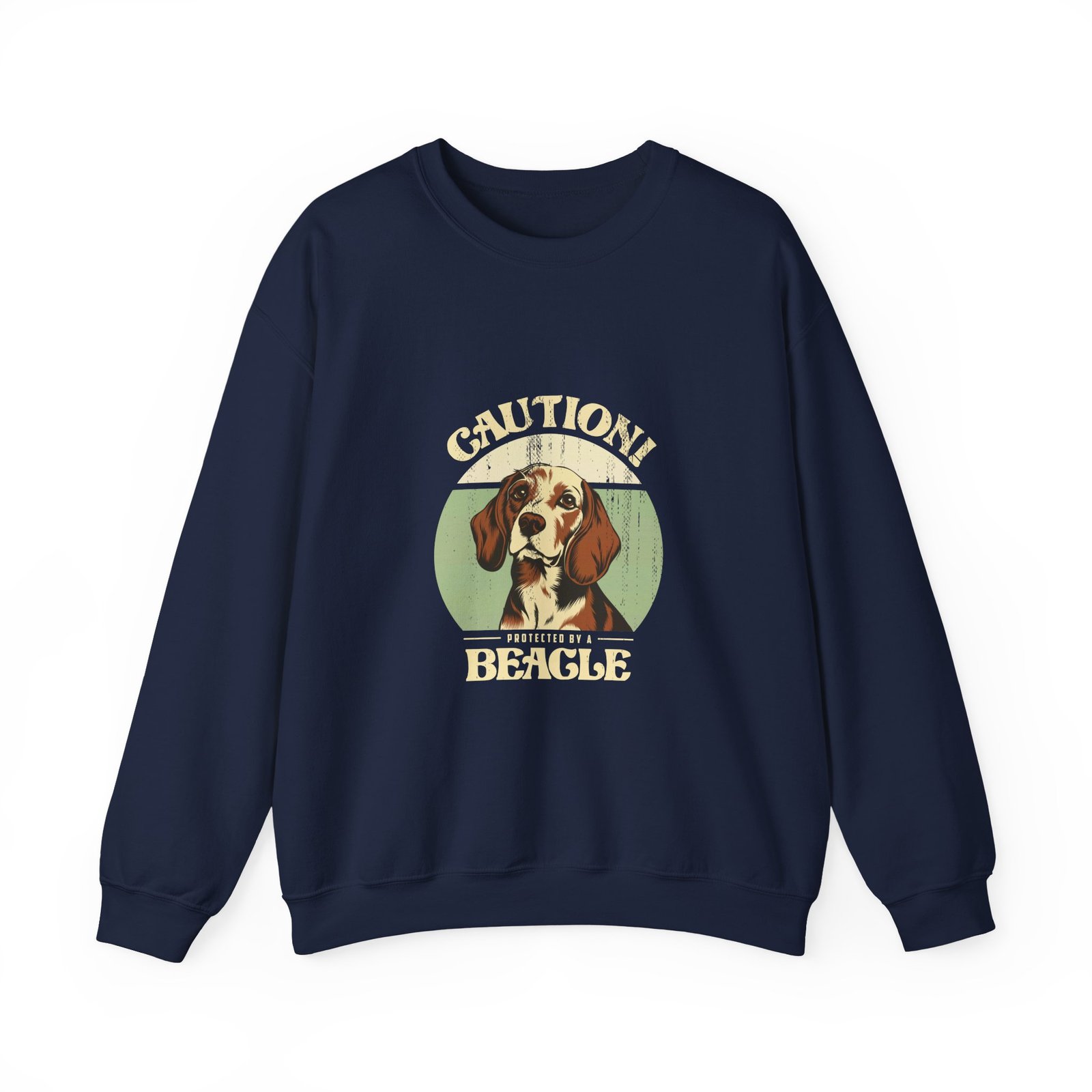 Caution Beagle Warning Sign Graphic Design - Sweatshirt - Image 9