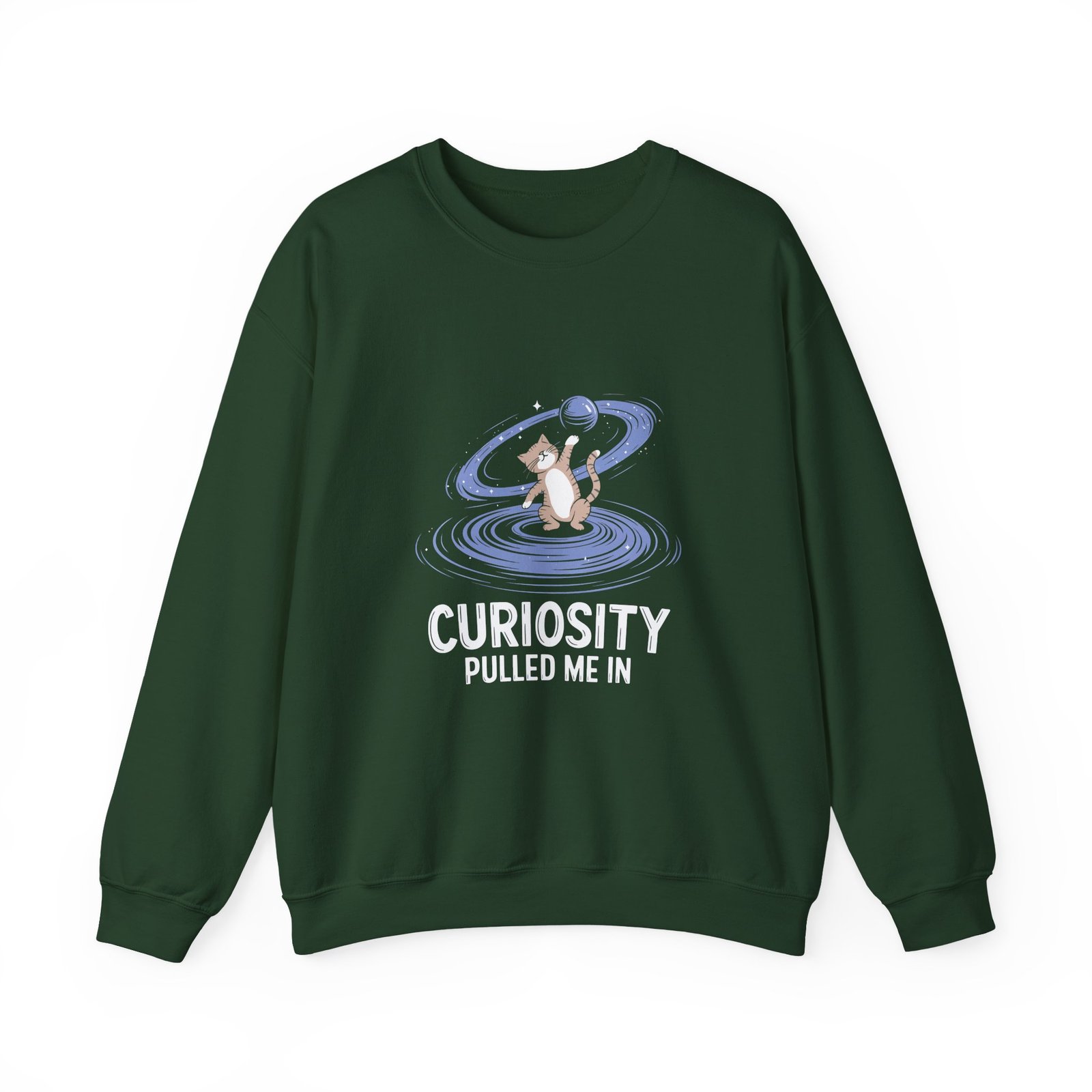 Curiosity Pulled Me In Inspirational Quote Typography Design - Sweatshirt - Image 5