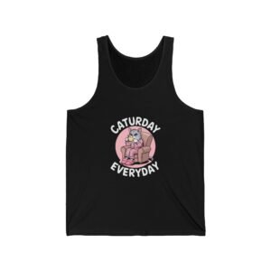 Caturday Everyday Relaxing Cat Chill Vibes Design - Tank Top