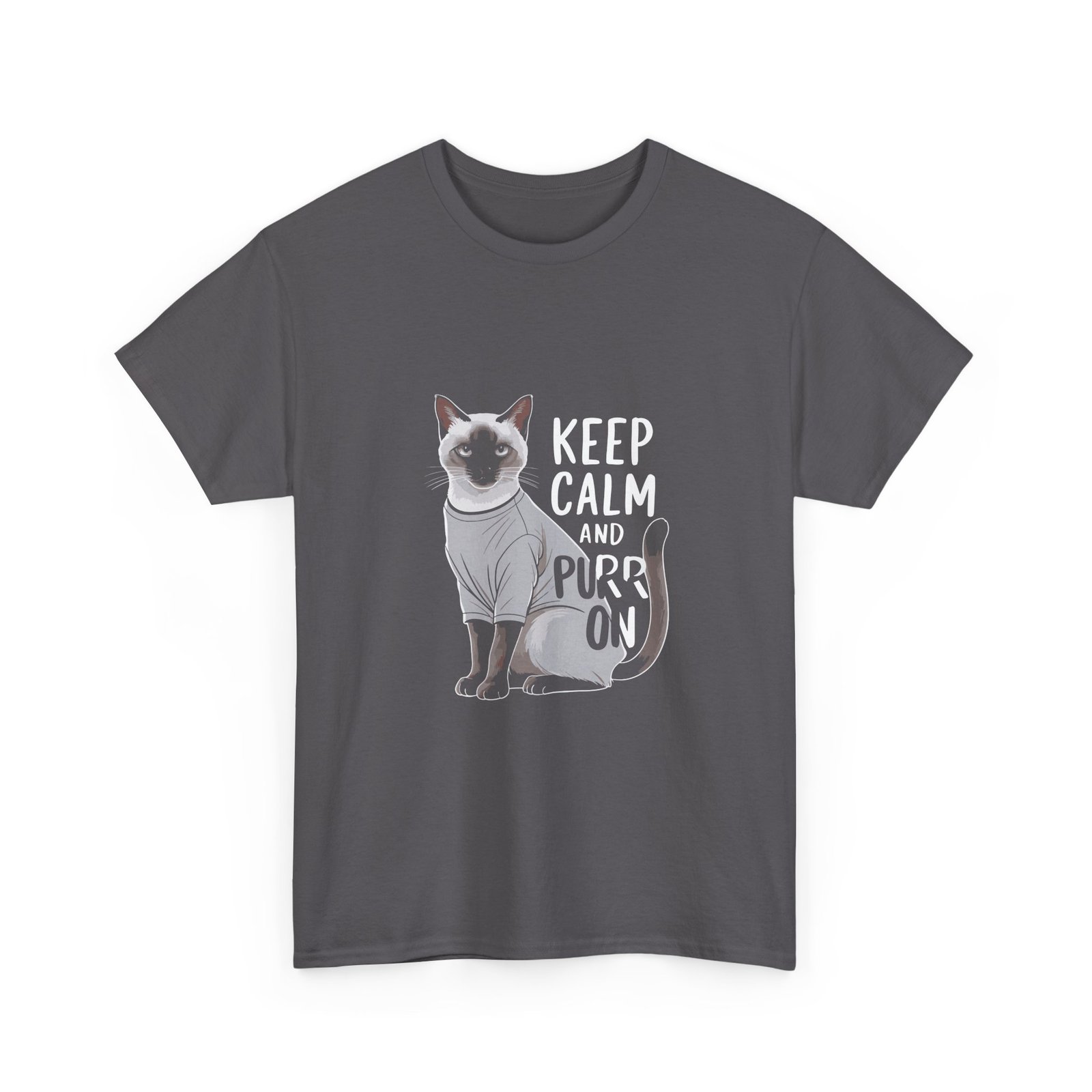 Keep Calm And Purr On Cat Inspiration Design - T-shirt - Image 7