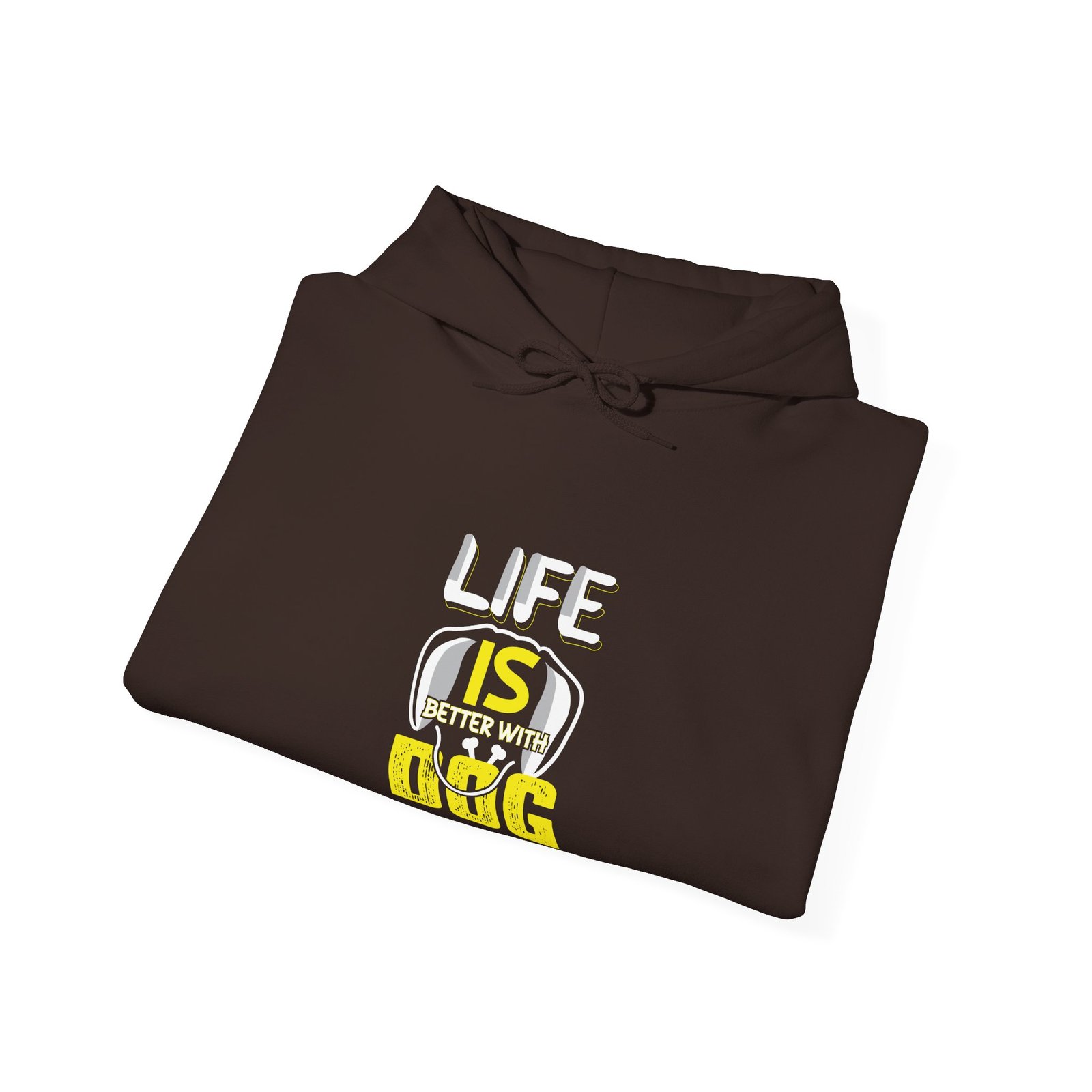 Life Is Better With Dog Inspirational Typography Design - Hoodie - Image 8