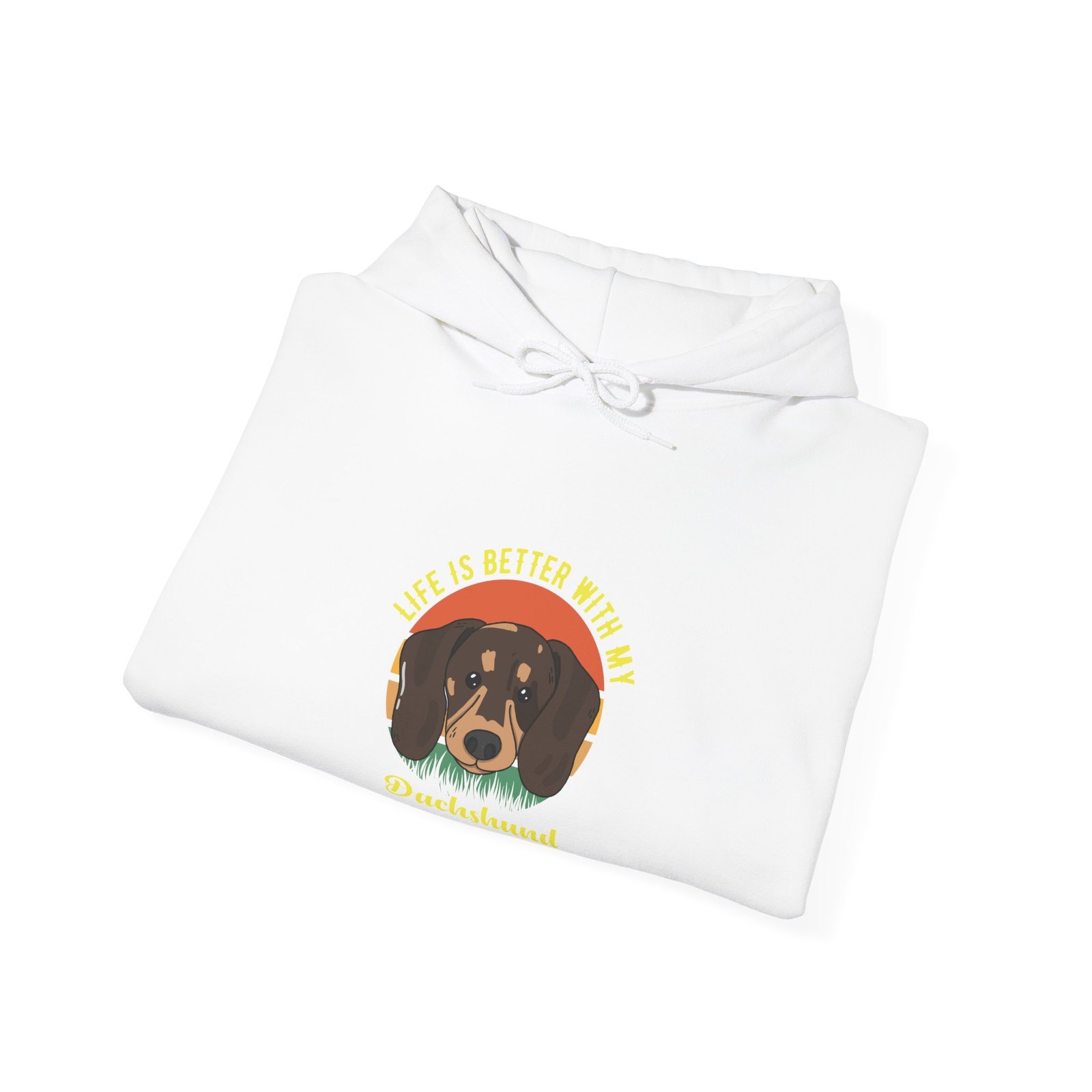 Dachshund Life Is Better Inspirational Dog Breed Design - Hoodie - Image 4