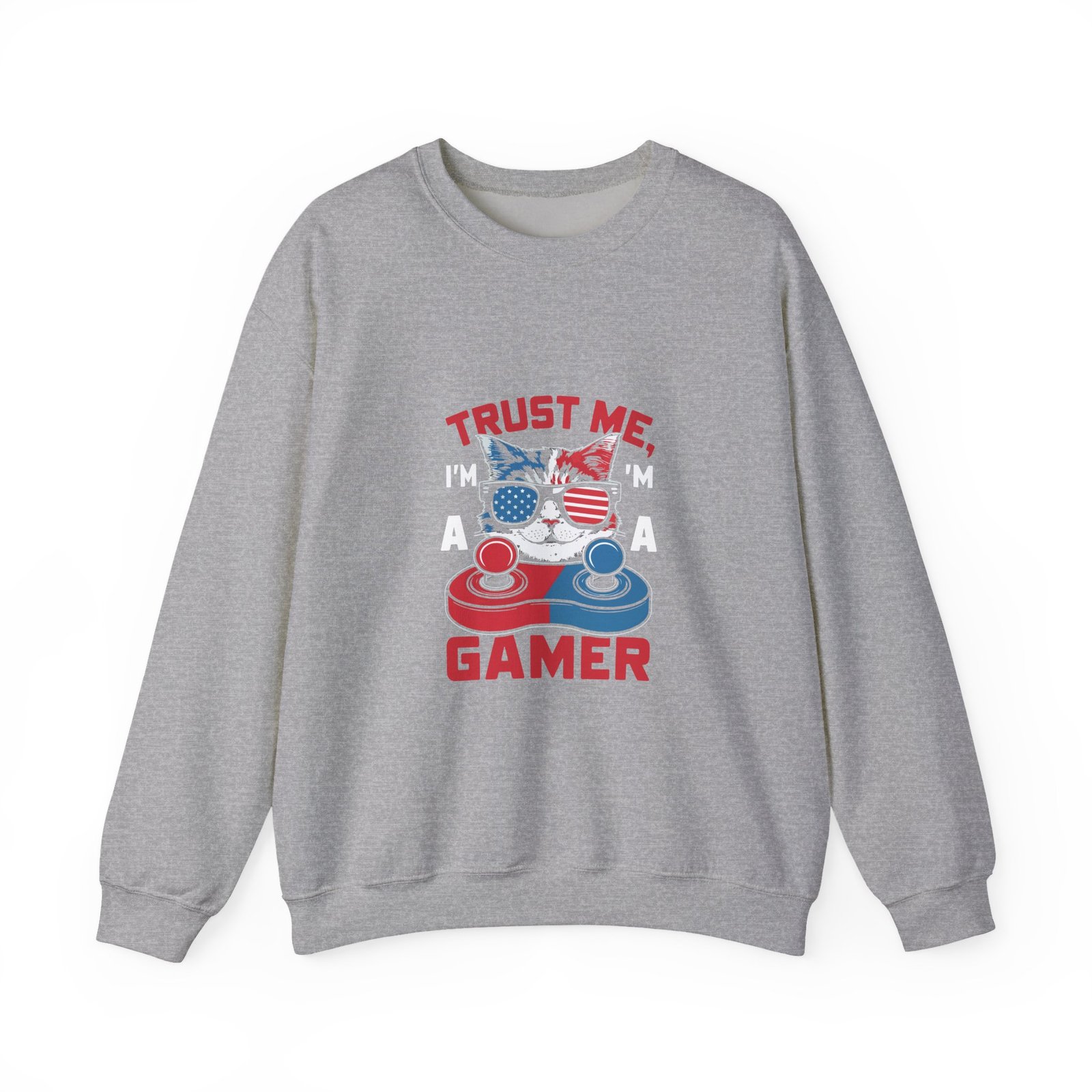 Trust Me Gamer Cat Funny Gaming Illustration - Sweatshirt - Image 9