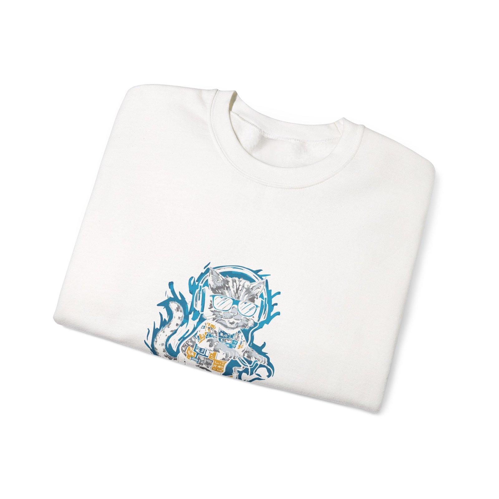 Life Is Better On Two Wheels Cat Illustration Design - Sweatshirt - Image 3