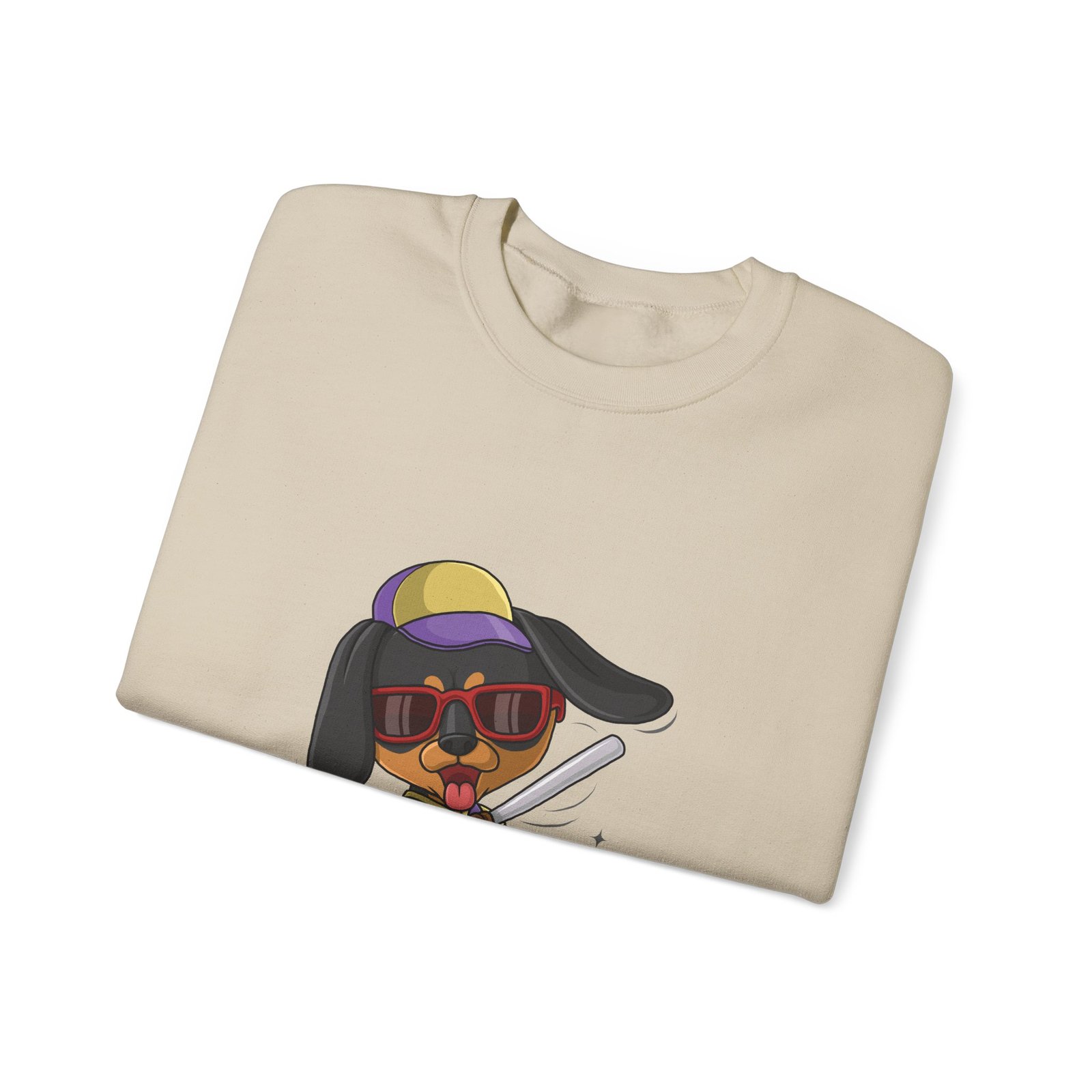 Playful Baseball Dog Hit and Run Graphic - Sweatshirt - Image 7