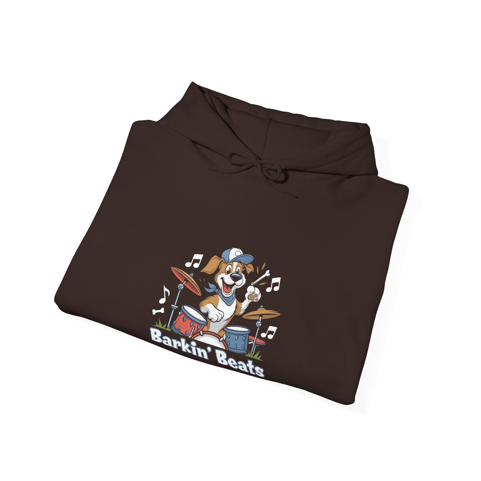 Barkin Beats Drum Dog Graphic with Musical Canine Vibes - Hoodie - Image 8
