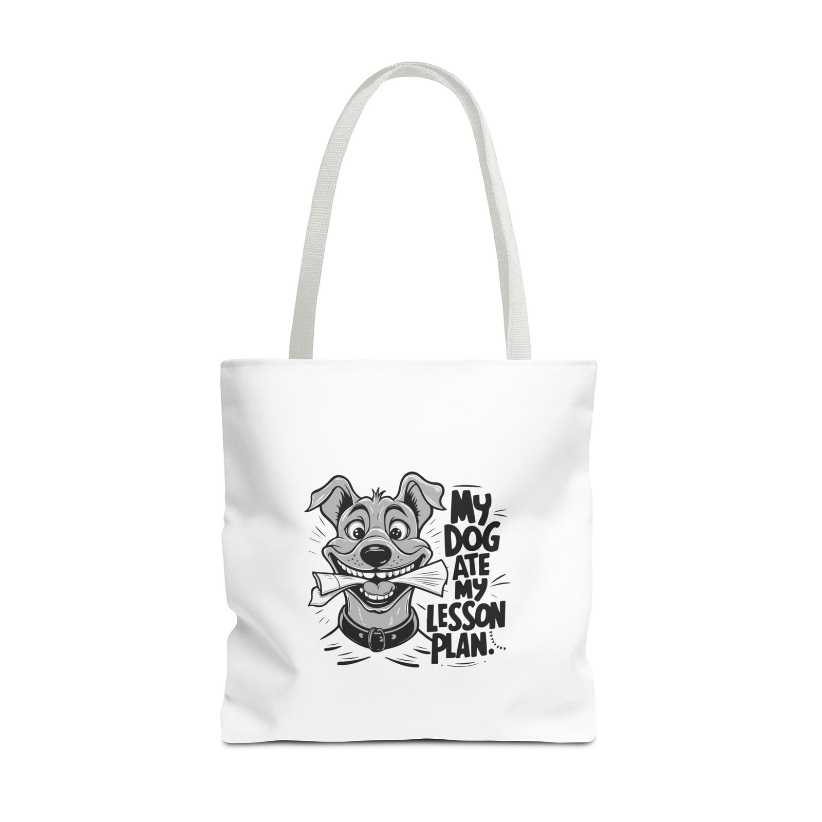Playful My Dog Ate My Lesson Plan Funny Teacher Design - Tote Bag - Image 9