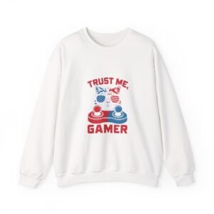 Trust Me Gamer Cat Funny Gaming Illustration - Sweatshirt