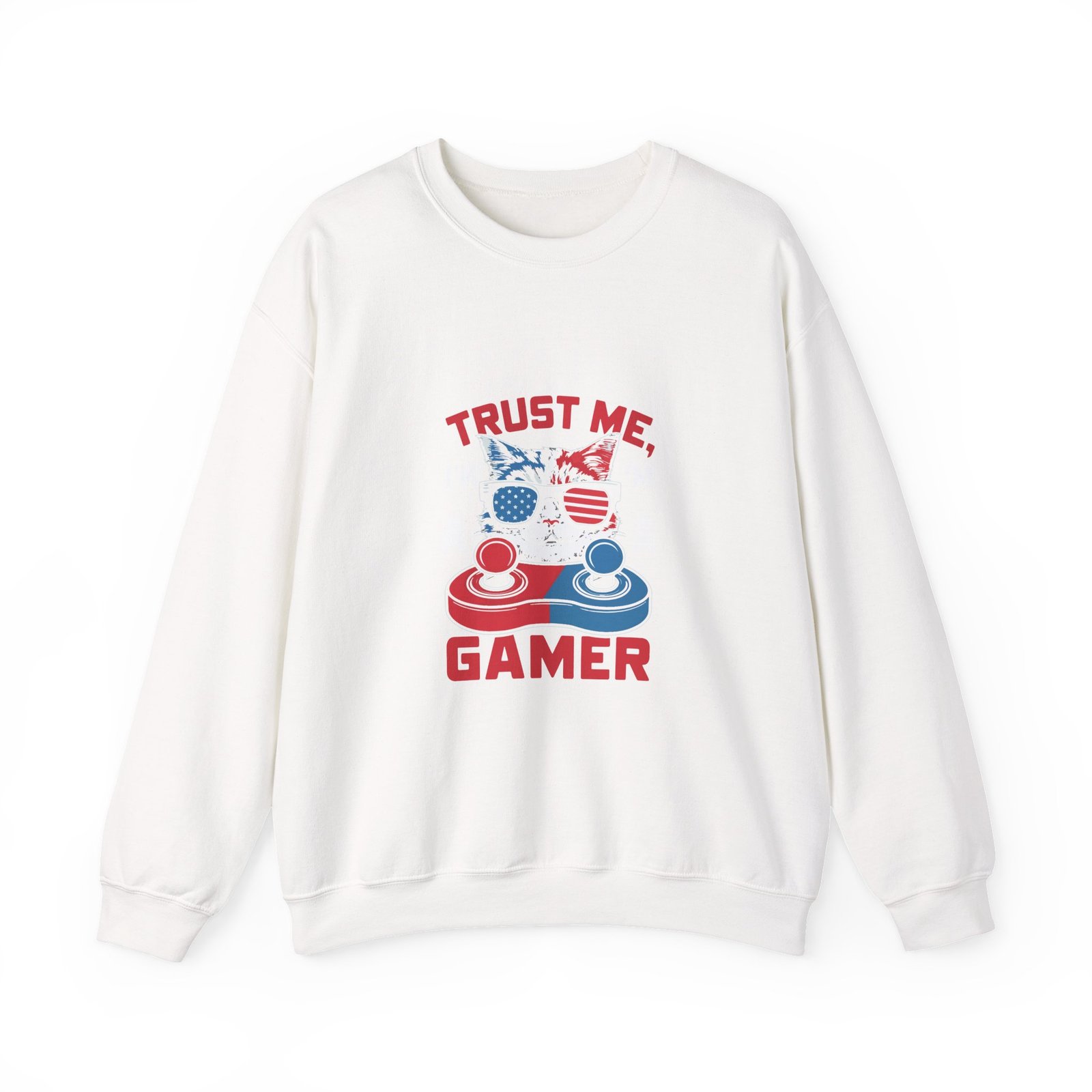 Trust Me Gamer Cat Funny Gaming Illustration - Sweatshirt