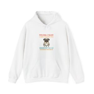 Funny Stalker Pug Mugshot Illustration with Cute Canine Character - Hoodie