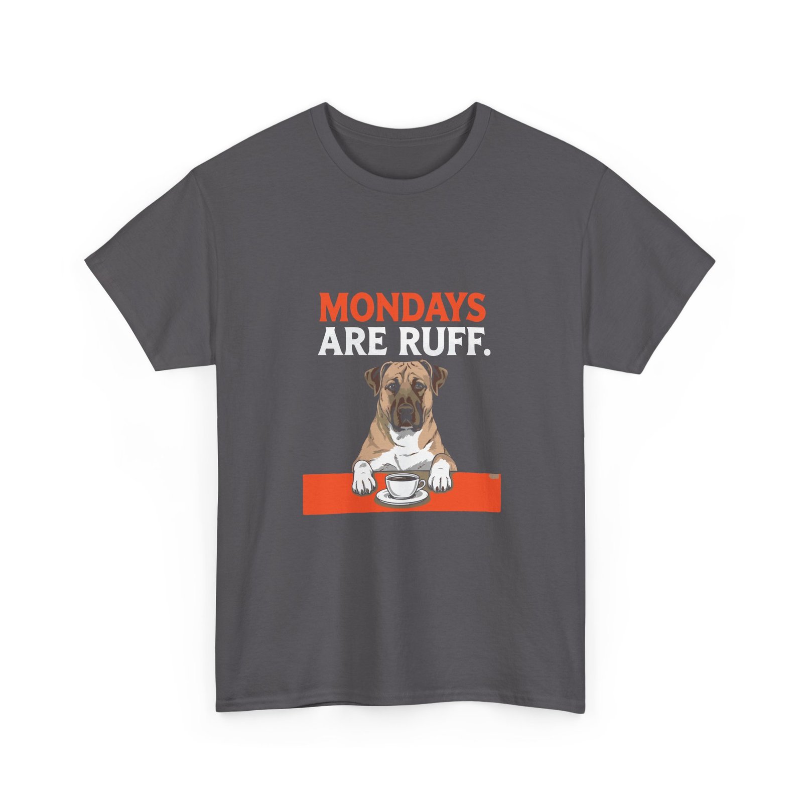 Cute Cartoon Puppy with Mondays Are Ruff Text Humor - T-shirt - Image 7
