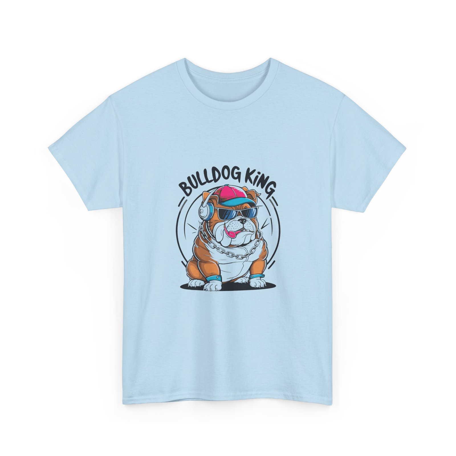 Majestic Bulldog Wearing a Royal King Crown Design - T-shirt - Image 11