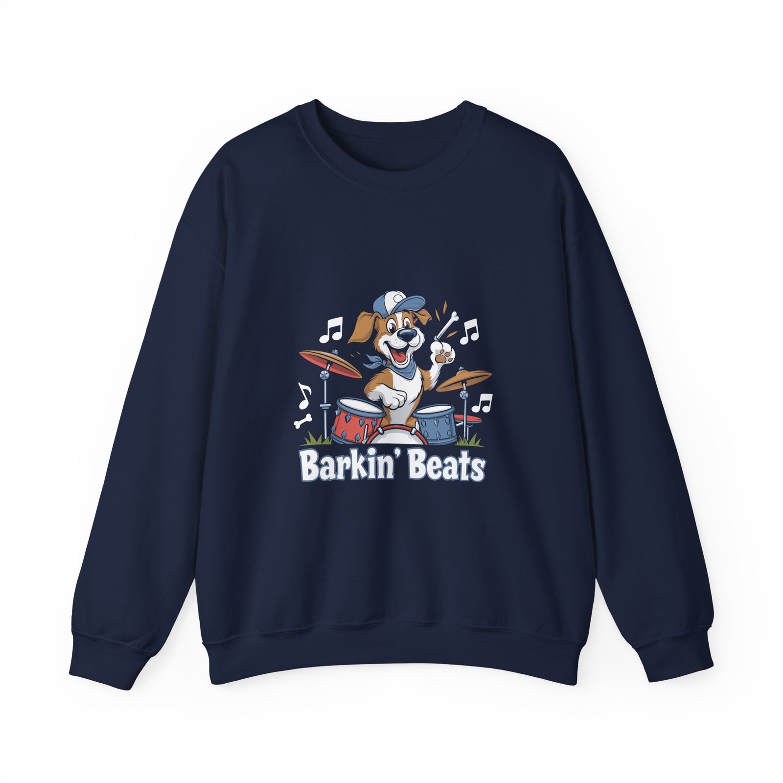Barkin Beats Drum Dog Graphic with Musical Canine Vibes - Sweatshirt - Image 9