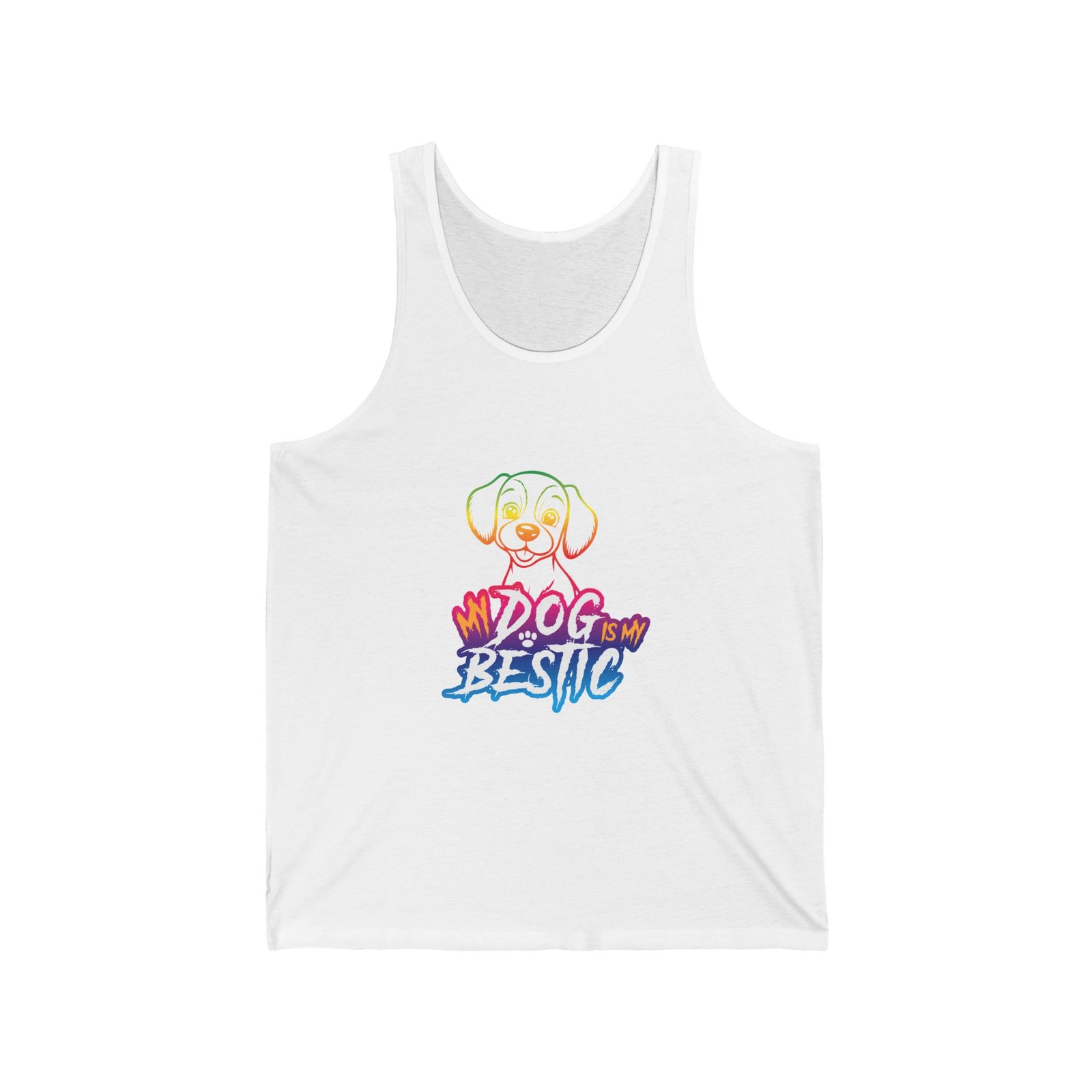 My Dog Is My Bestie Cute Paw Print Friendship Design - Tank Top