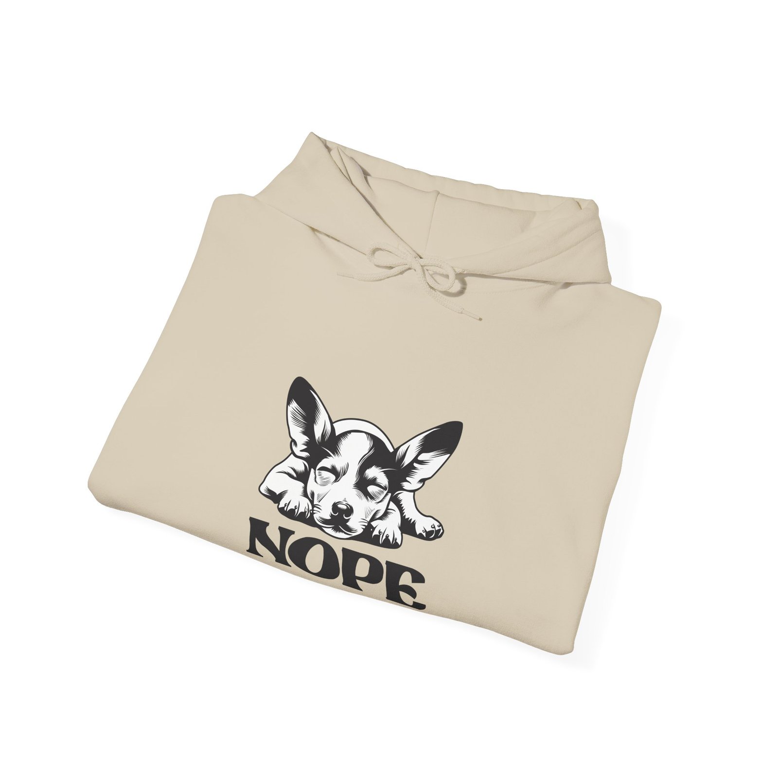 Black and White Puppy Face Minimalist Illustration - Hoodie - Image 8