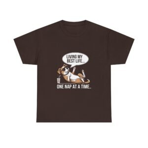 Living My Best Life Dog Fun Cheerful Graphic - T-shirt
