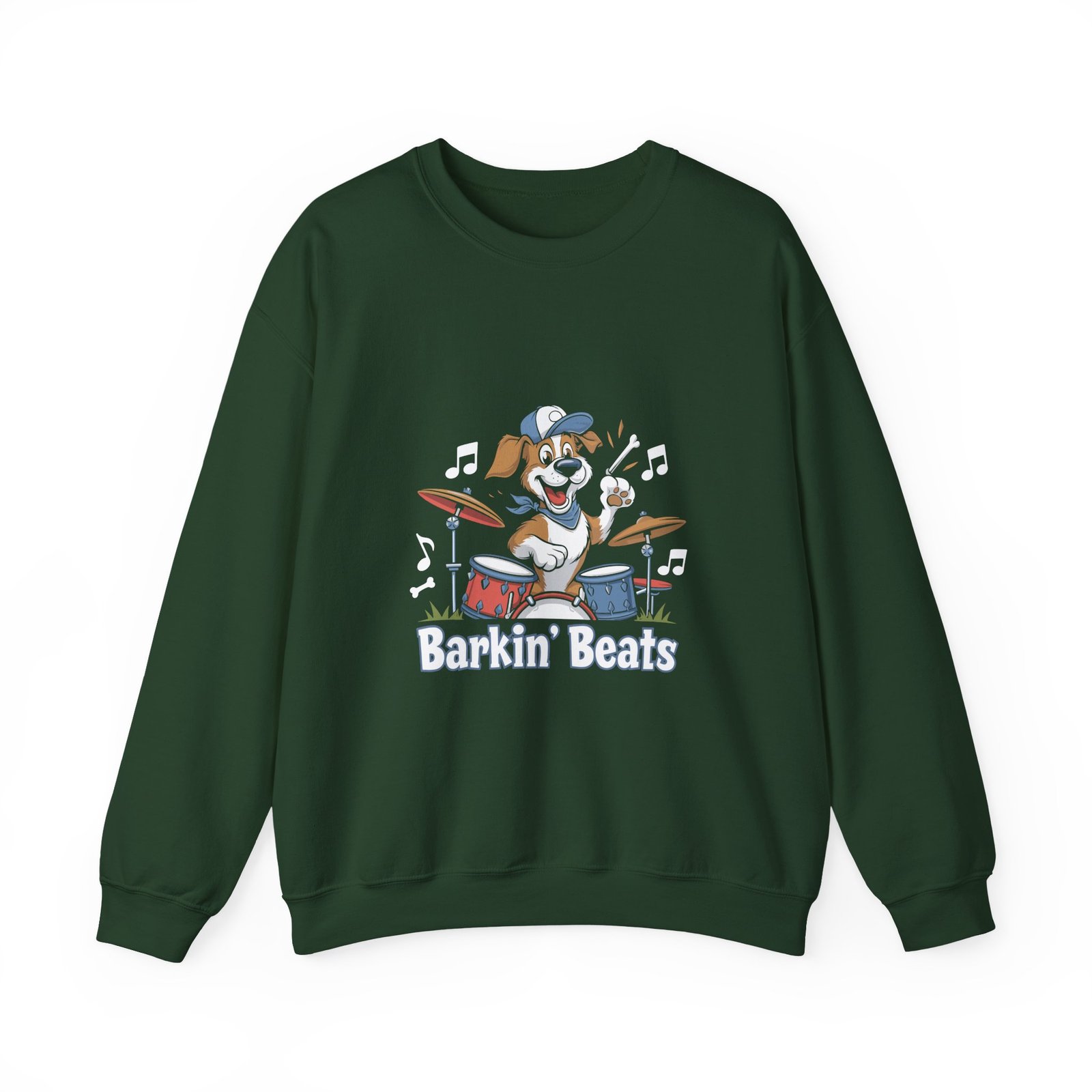 Barkin Beats Drum Dog Graphic with Musical Canine Vibes - Sweatshirt - Image 5
