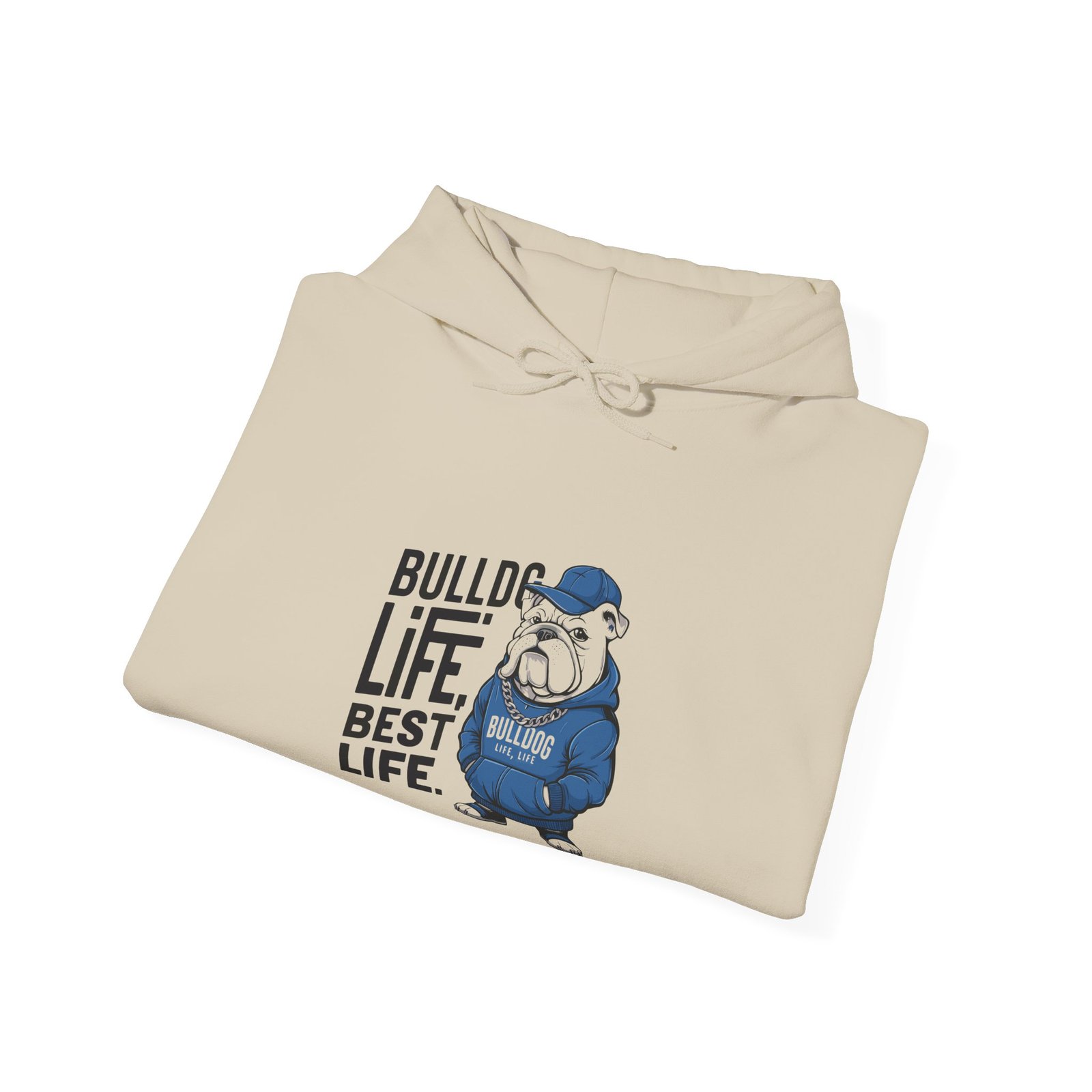 Bulldog Life Best Life Graphic Design with Bold Typography - Hoodie - Image 8