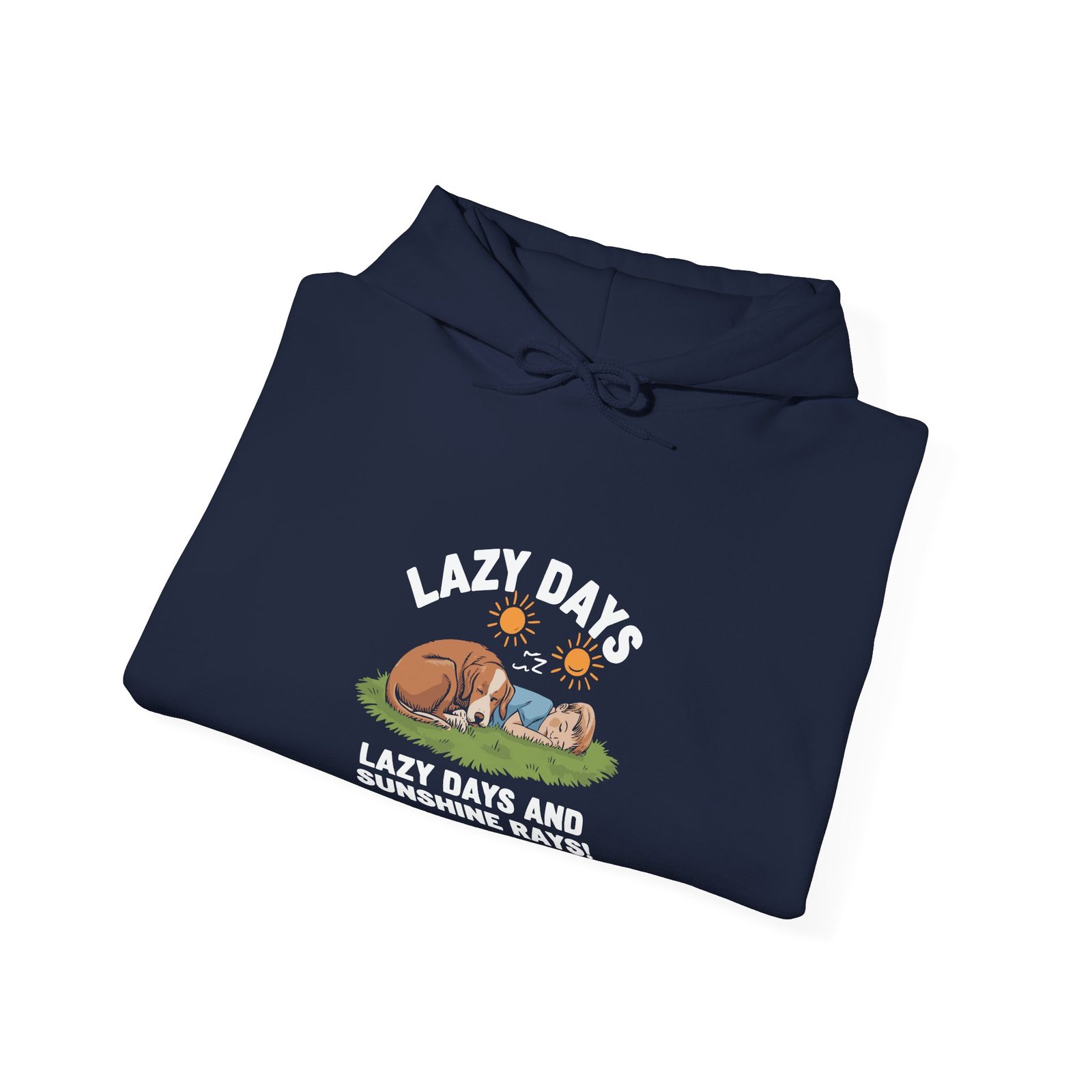 Lazy Days Sleeping Dog Cozy Relaxed Pet Illustration - Hoodie - Image 12