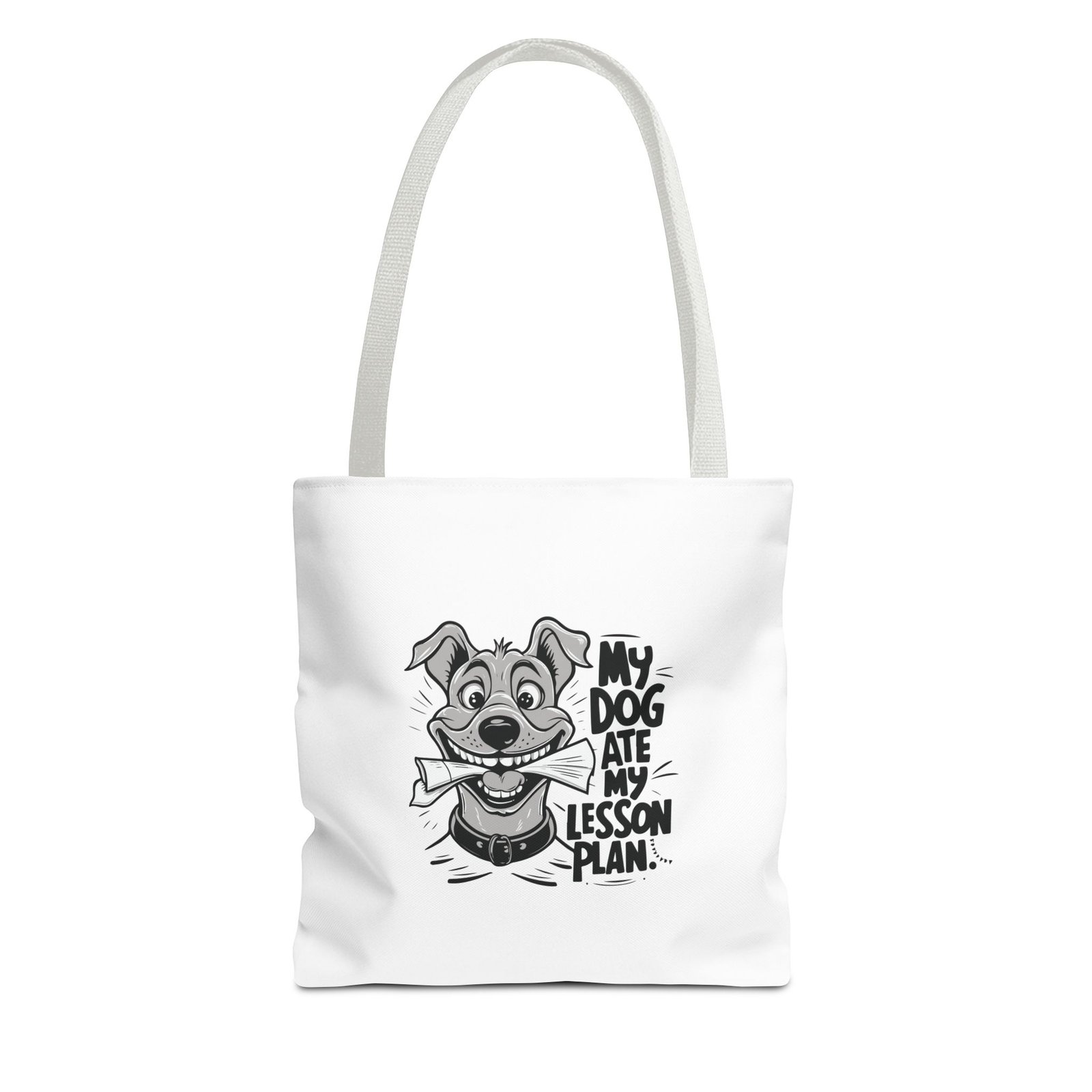 Playful My Dog Ate My Lesson Plan Funny Teacher Design - Tote Bag
