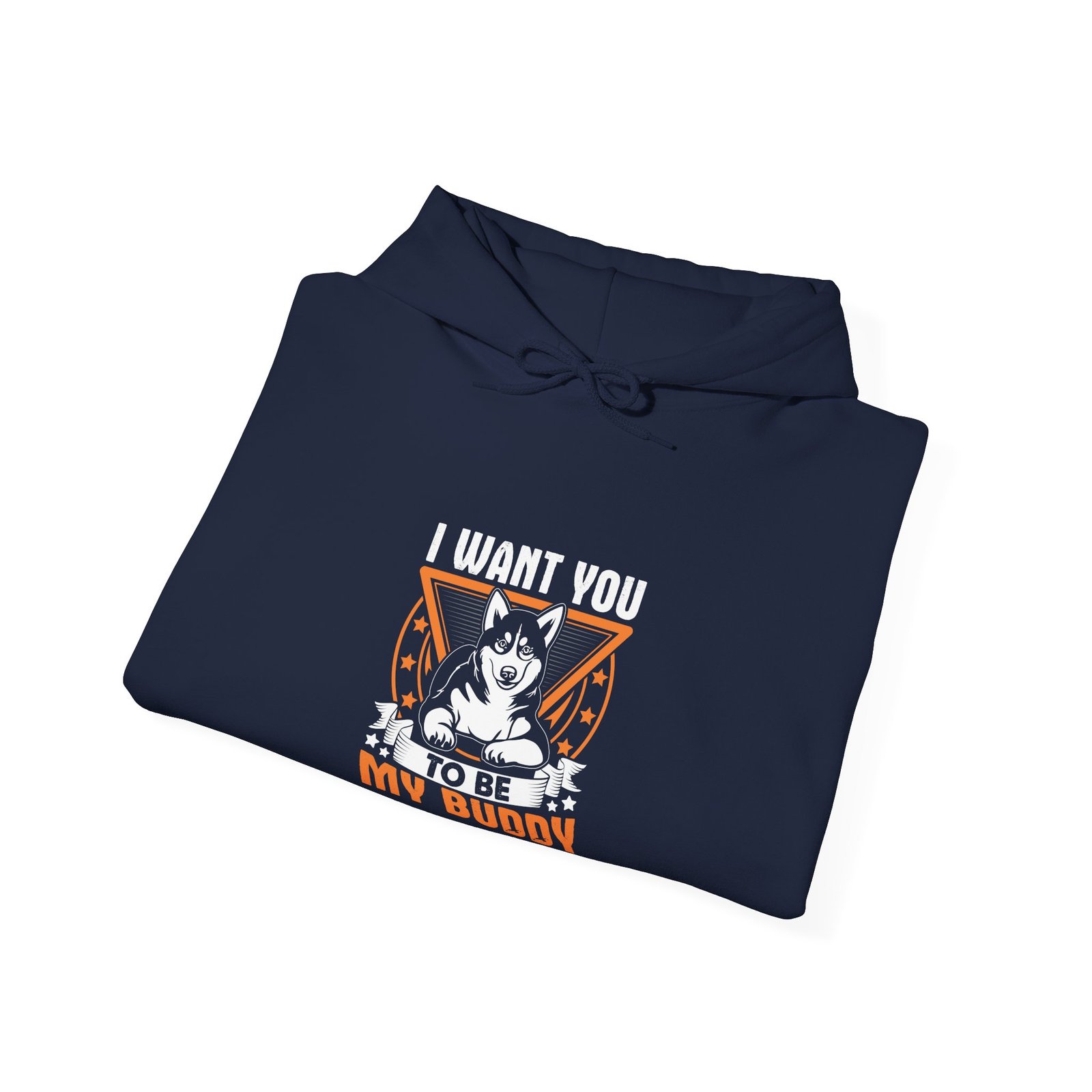 Husky My Buddy Badge Cute Dog Emblem Design - Hoodie - Image 12