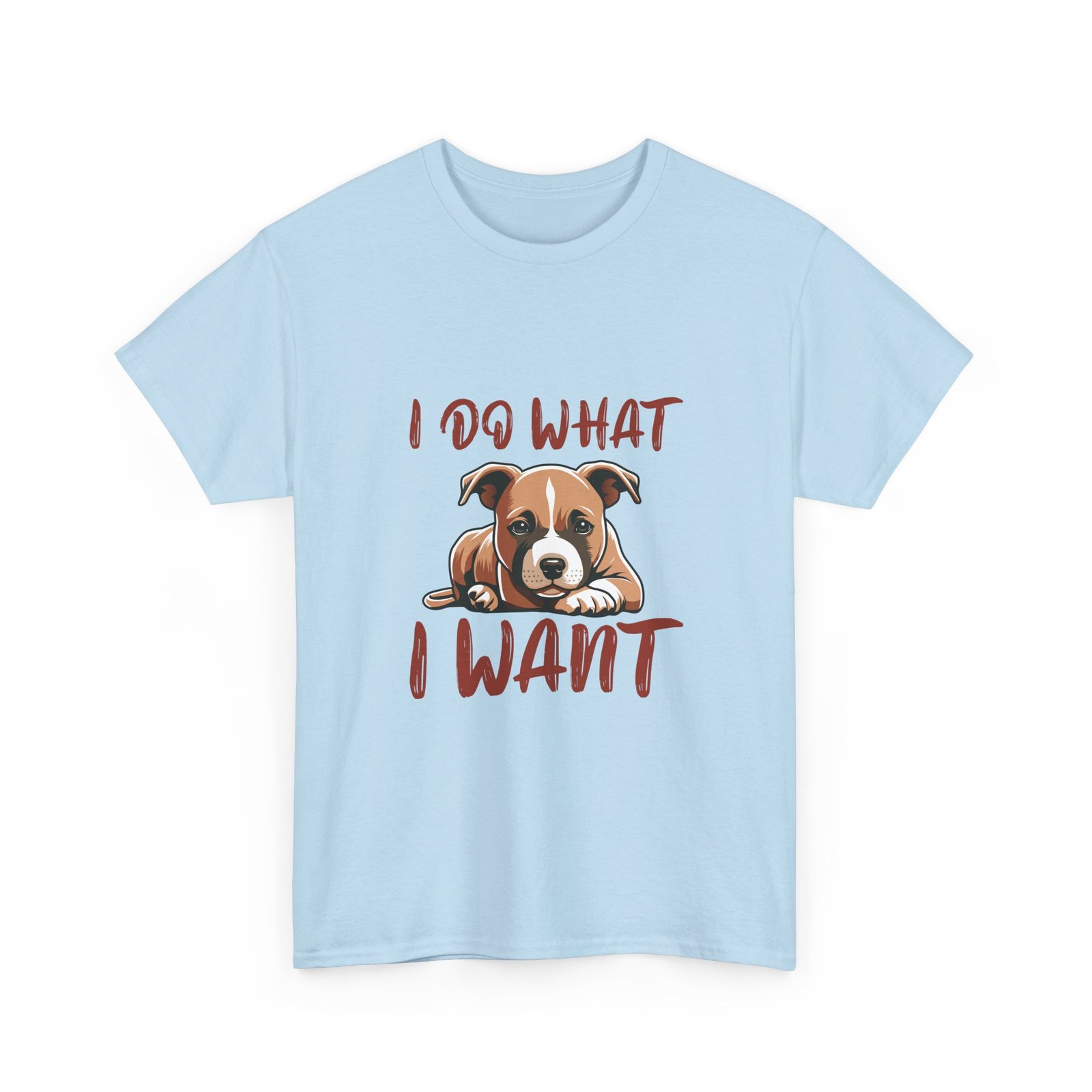 Cute Defiant Puppy with I Do What I Want Quote - T-shirt - Image 11