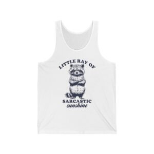 Little Ray of Sarcastic Sunshine Funny Raccoon Illustration - Tank Top