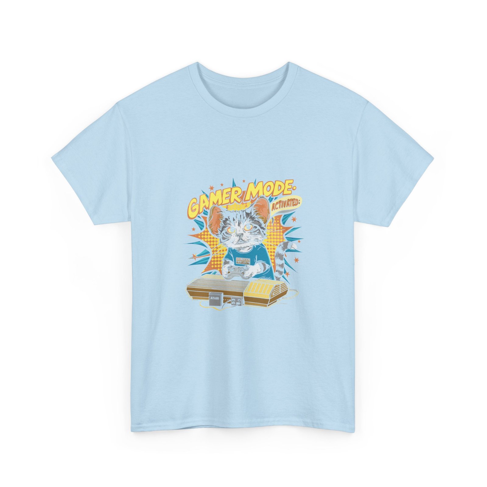 Gamer Mode Keyboard Cat Playing Music Illustration - T-shirt - Image 11