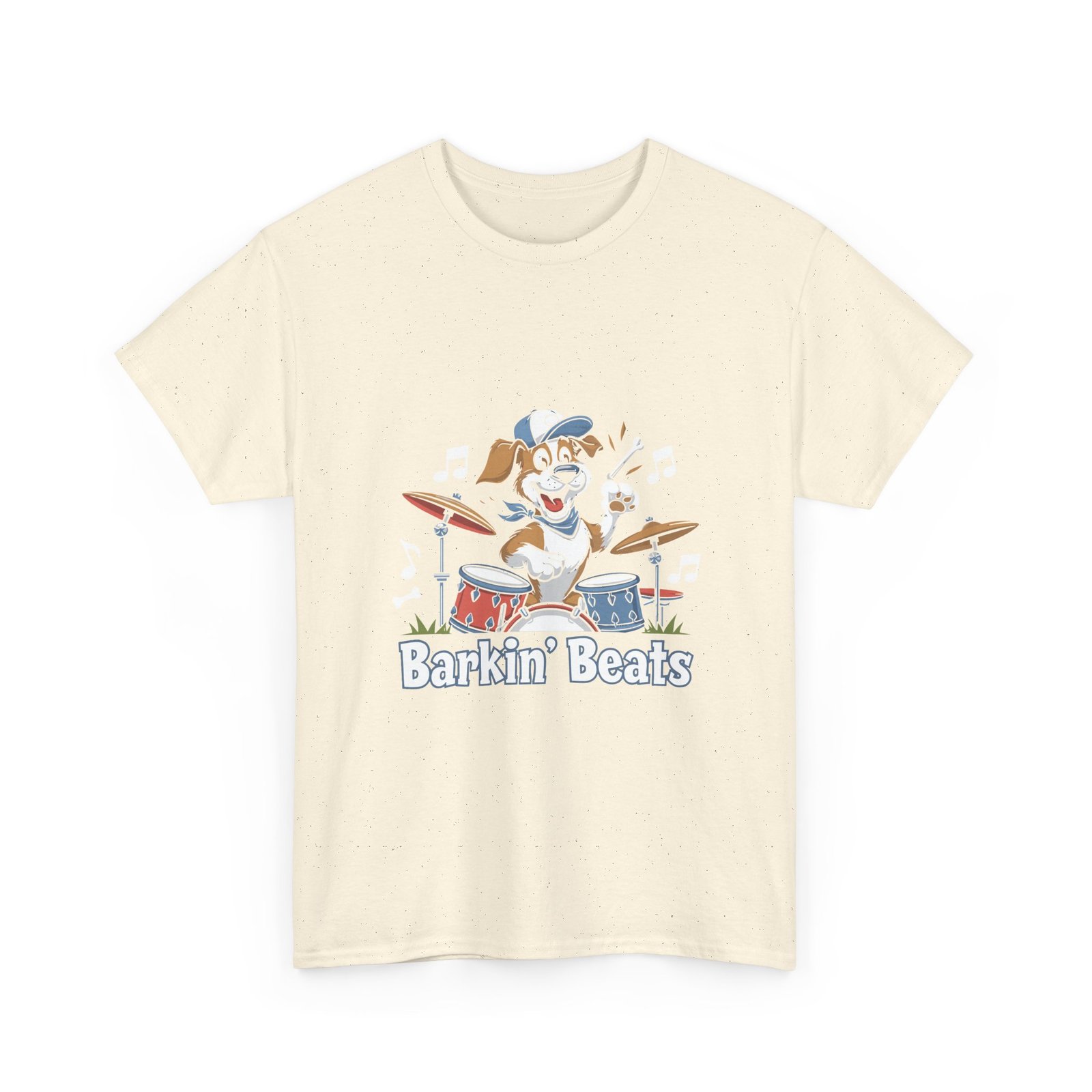 Barkin Beats Playful Drumming Dog Cartoon Design - T-shirt - Image 7