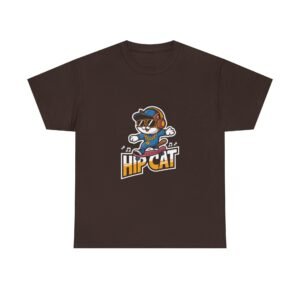 Hip Cat Wearing Stylish Headphones Graphic Design - T-shirt