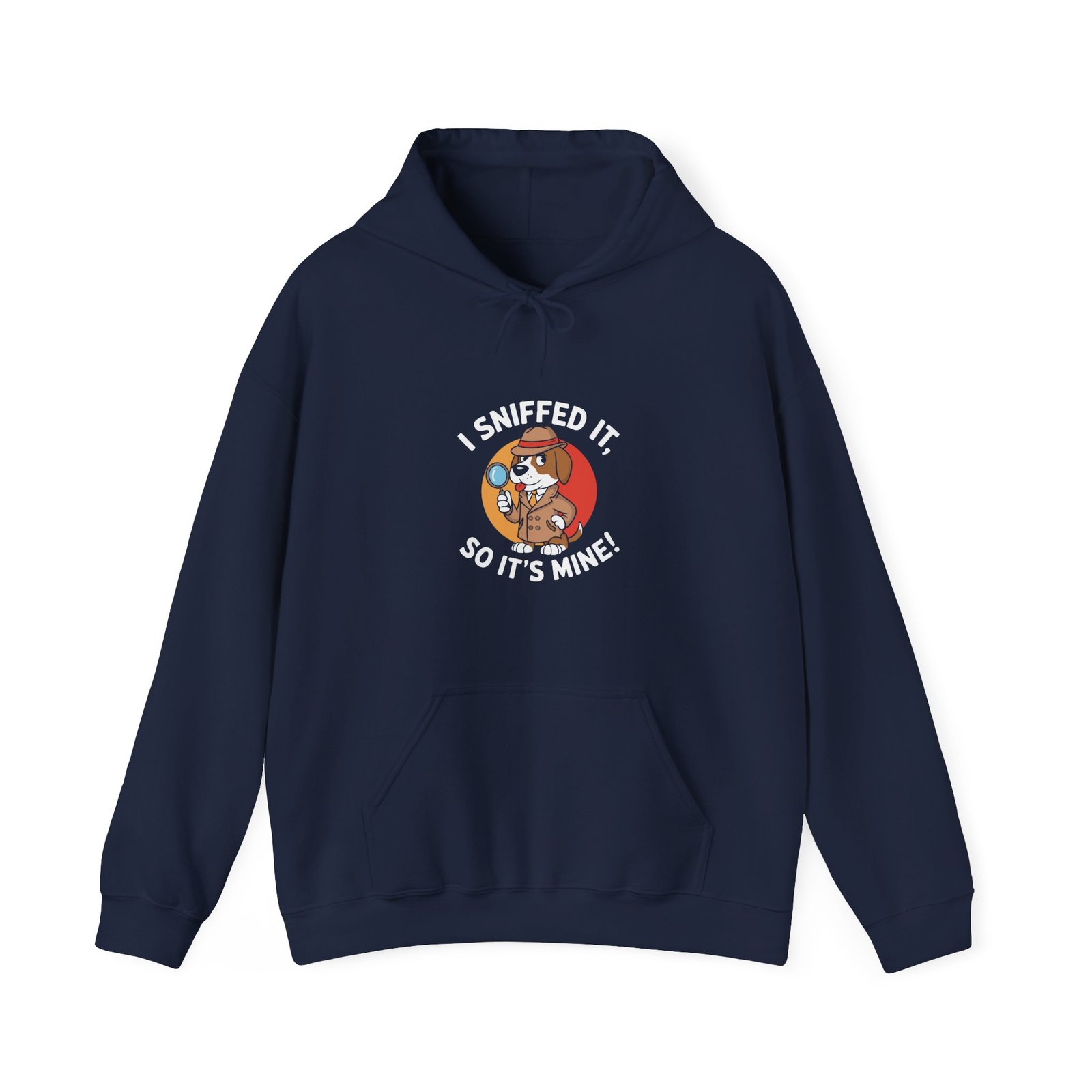 Cute Detective Dog Wearing Glasses Sniffing a Clue Illustration - Hoodie - Image 9